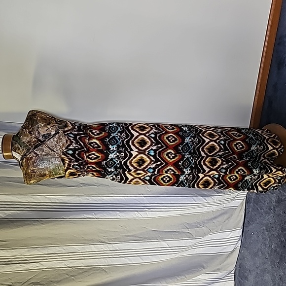 Cotton Candy Tribal Long Dress with thin Straps - Picture 3 of 8